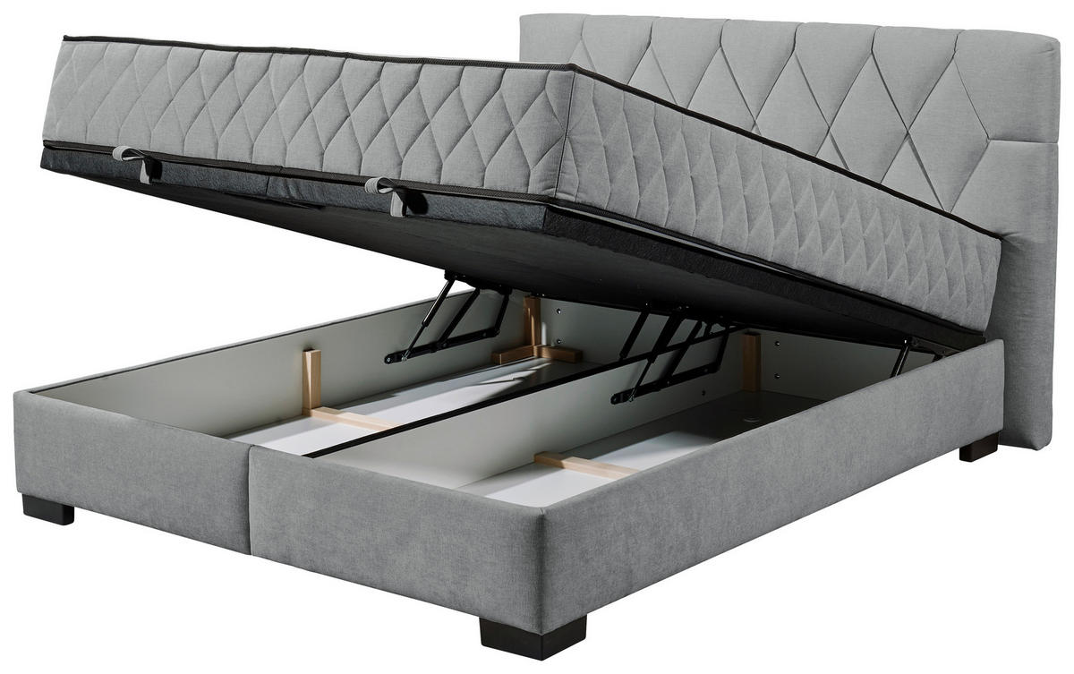 BOXBETT 160/200 cm  in Anthrazit  - Anthrazit/Schwarz, MODERN, Holzwerkstoff/Kunststoff (160/200cm) - MID.YOU