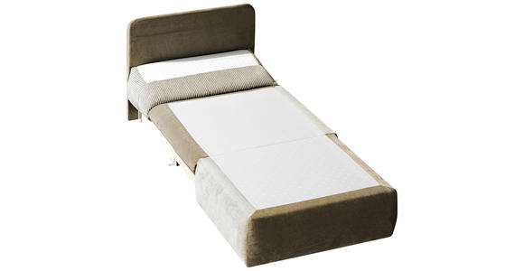 SCHLAFSESSEL mit Mikrofaser Cappuccino - Cappuccino, MODERN, Kunststoff/Textil (90/89/83cm) - Novel