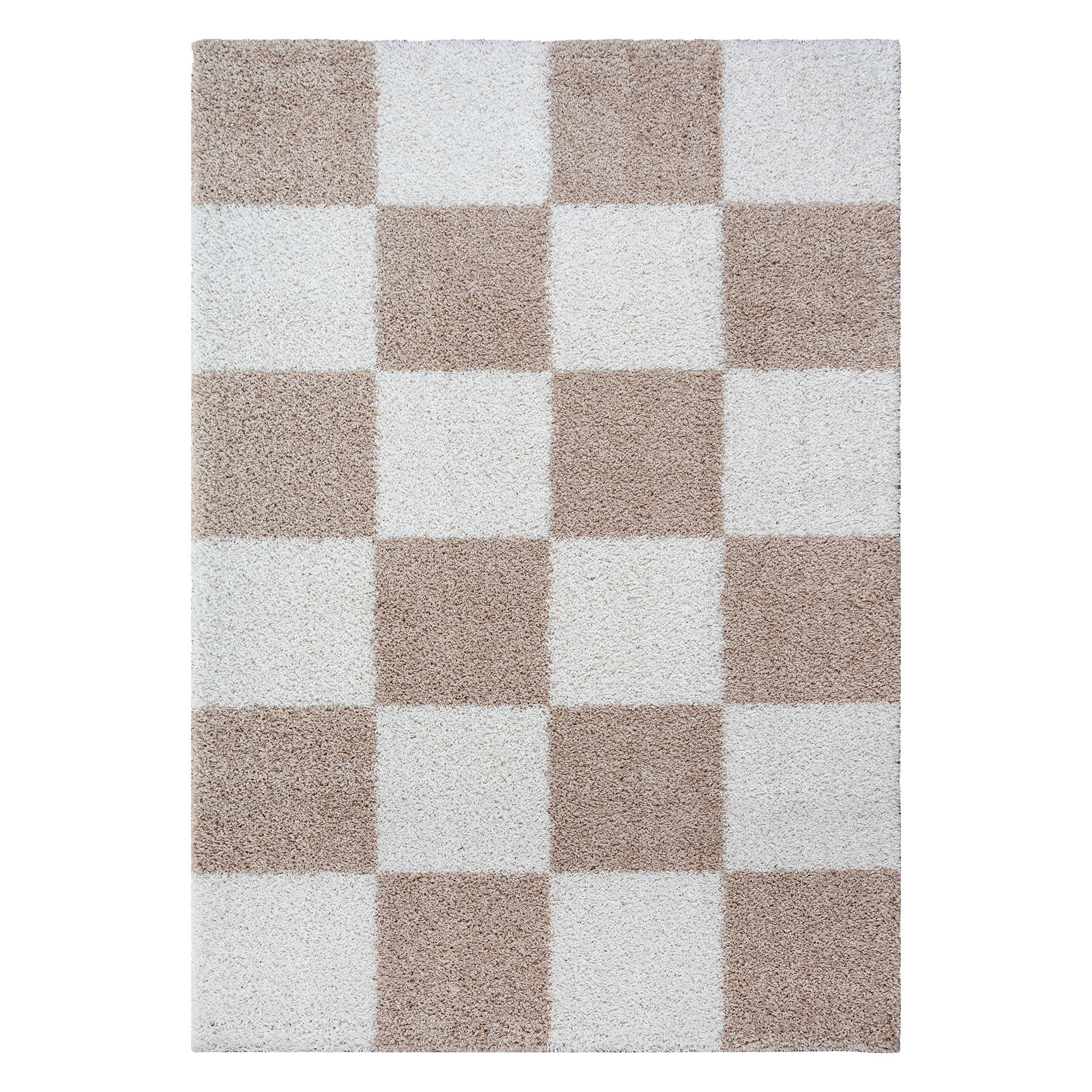 Novel Hochflorteppich Milano Weiß, Beige 60x110 cm