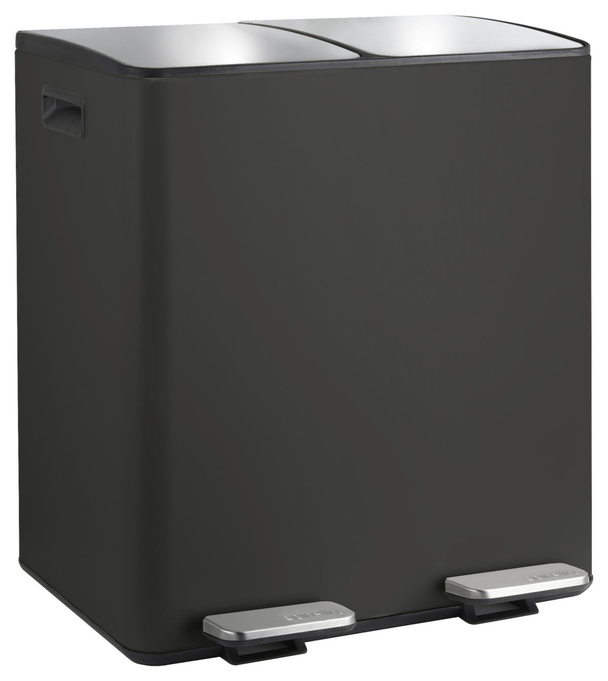 TRETEIMER 40 l  Metall  - Schwarz, Basics, Kunststoff/Metall (45/30/51cm) - Spirella