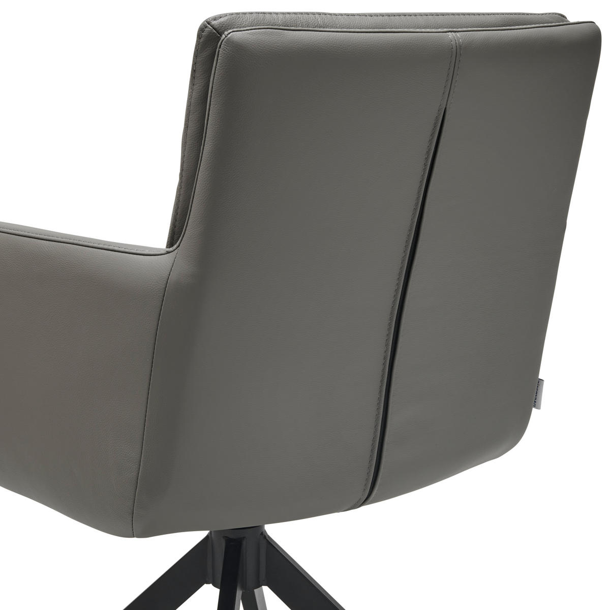 ŽIDLE S PODRUČKAMI, ocel, tmavě šedá - černá/tmavě šedá, Design, kov/kůže (60/88/62.5cm) - Livetastic