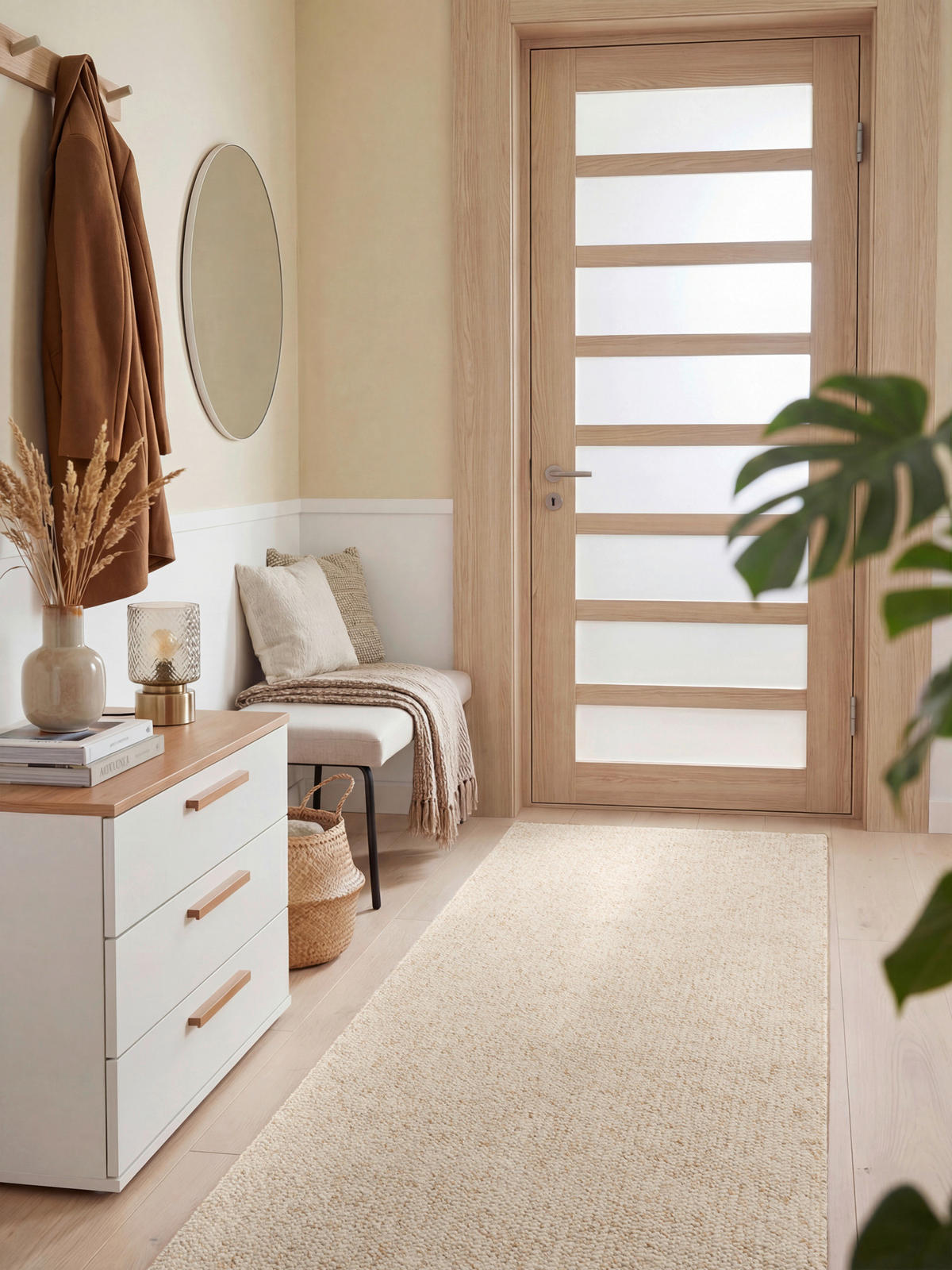 LÄUFER 80/240 cm Rocco Creme, Champagner  - Champagner/Creme, Basics, Kunststoff (80/240cm) - Elle Decoration