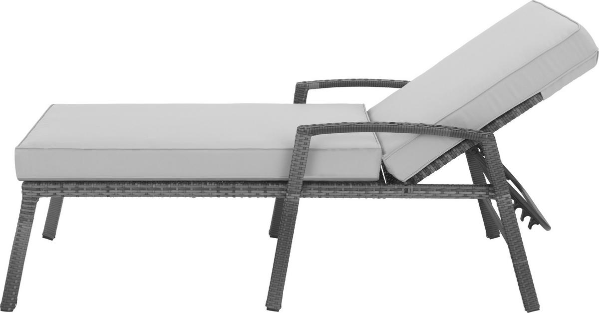 LEŽALJKA VRTNA  siva, svijetlo siva  metal, plastika, tekstil      - siva/svijetlo siva, Design, metal/tekstil (75/190cm) - Ambia Garden