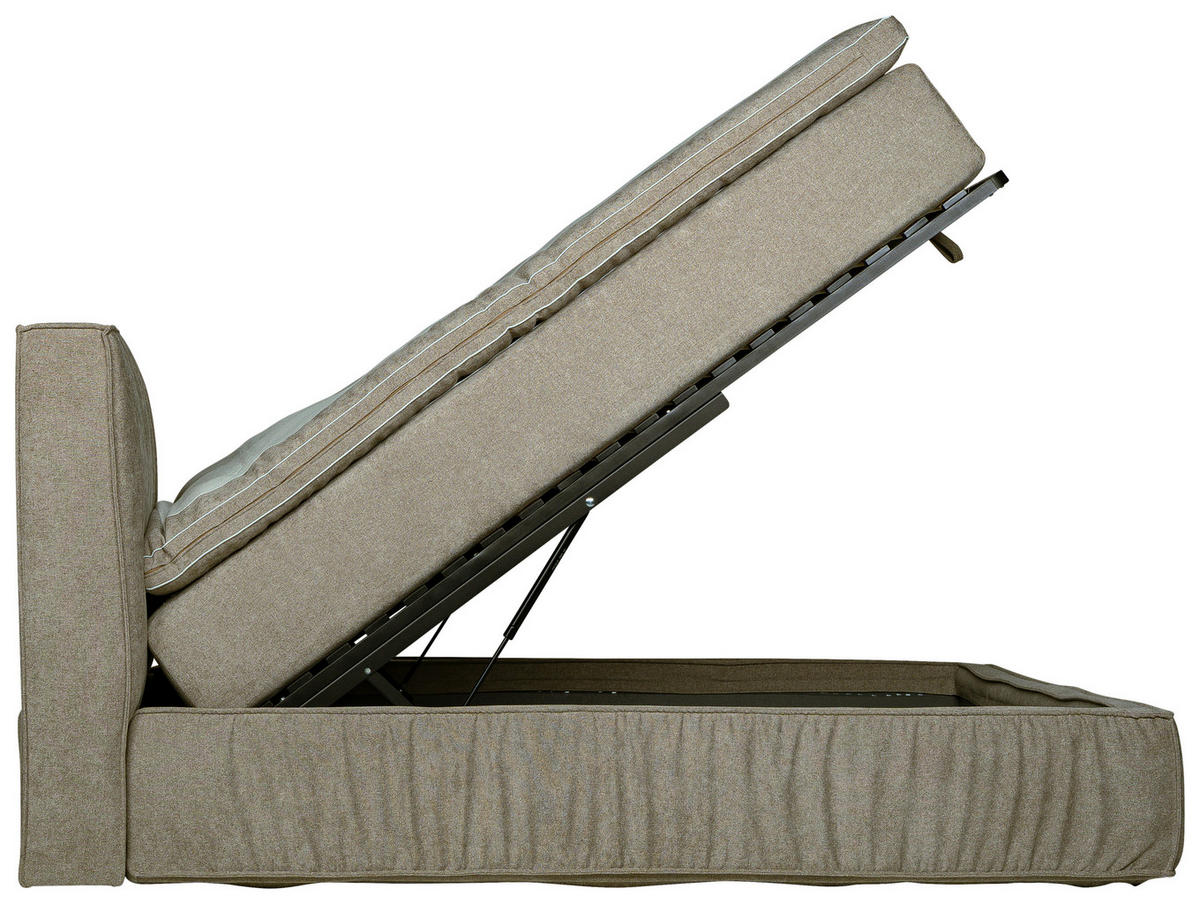 KONTINENTALSÄNG  i greige  - greige, Klassisk, metall/trä (180/200cm) - Best Price