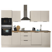 KÜCHENBLOCK MULTAN  in Kaschmir  - Kaschmir/Schwarz, Basics, Holzwerkstoff/Metall (280/211/60cm) - Carryhome