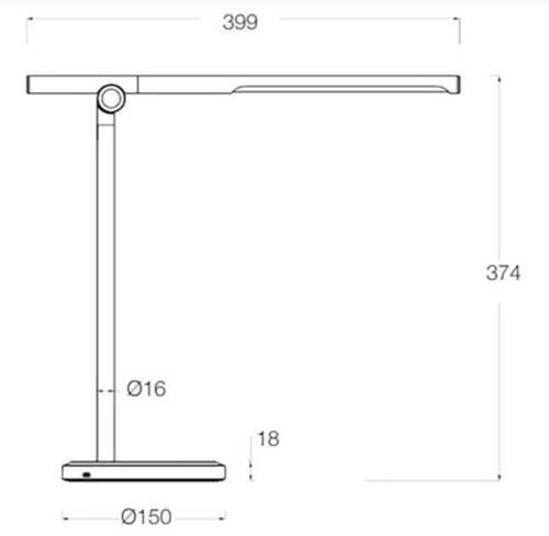 LED-SVETILKA ZA PISALNO MIZO         16,30/45/5 cm      - bela, Trend, umetna masa (16,30/45/5cm)