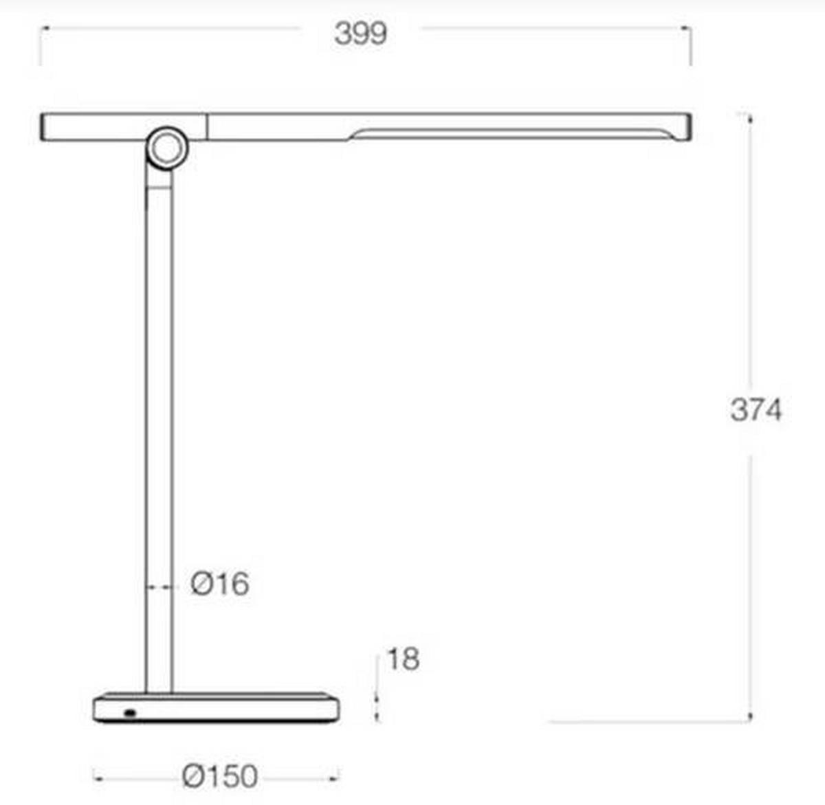 LED-SVETILKA ZA PISALNO MIZO         16,30/45/5 cm      - bela, Trend, umetna masa (16,30/45/5cm)
