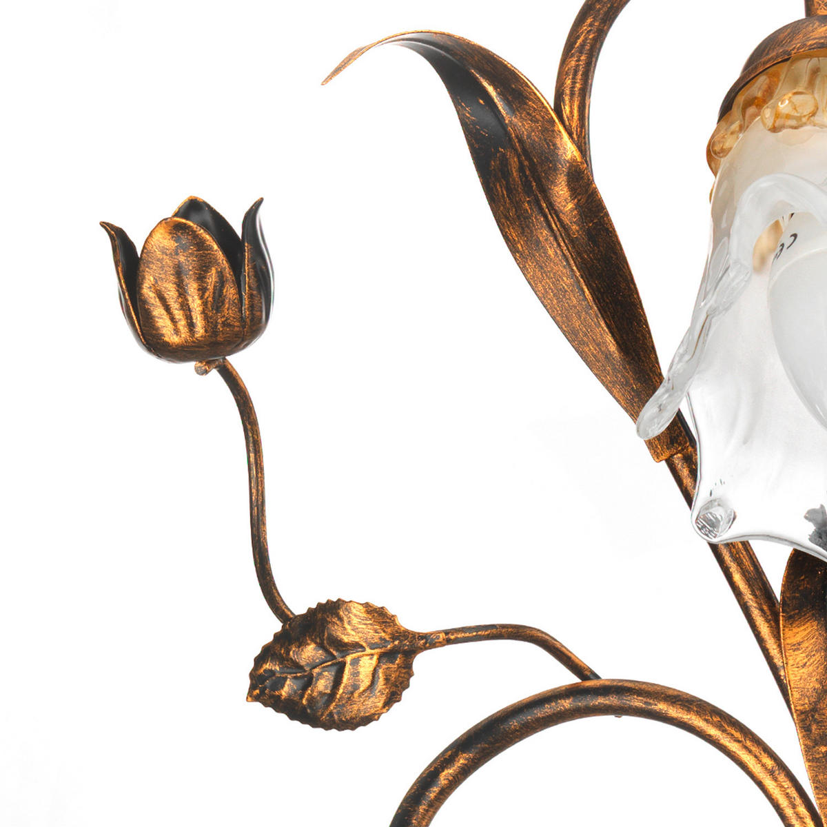 WANDLEUCHTE 32/18/40 cm   - Bronzefarben, KONVENTIONELL, Glas/Metall (32/18/40cm)