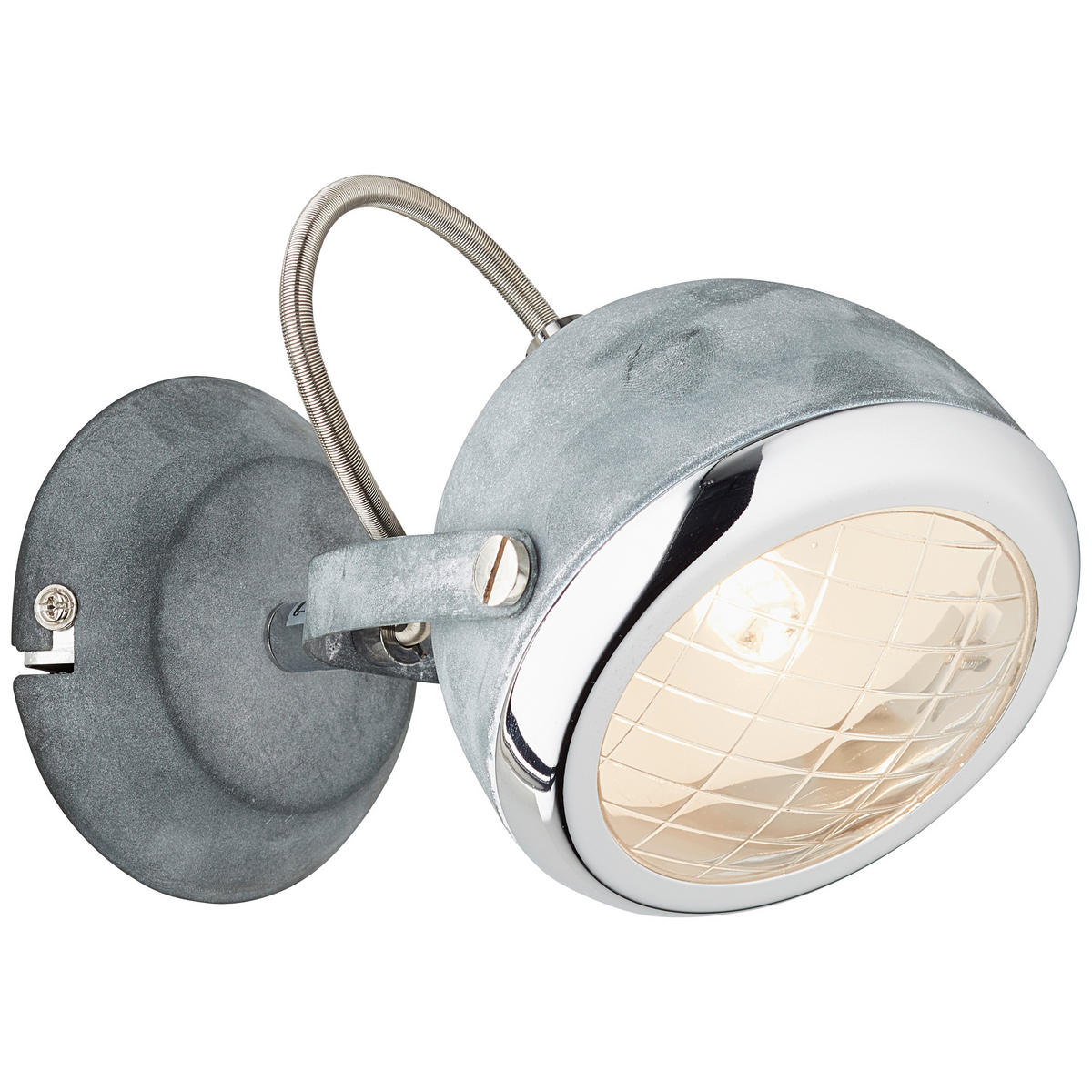 WANDSTRAHLER 22/19/12 cm   - Klar/Chromfarben, LIFESTYLE, Glas/Metall (22/19/12cm) - Brilliant