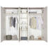 DREHTÜRENSCHRANK in Grau, Weiß - Weiß/Grau, LIFESTYLE, Glas/Holzwerkstoff (255/209/60cm) - Hom`in DREHTÜRENSCHRANK in Grau, Weiß - Weiß/Grau, LIFESTYLE, Glas/Holzwerkstoff (255/209/60cm) - Hom`in