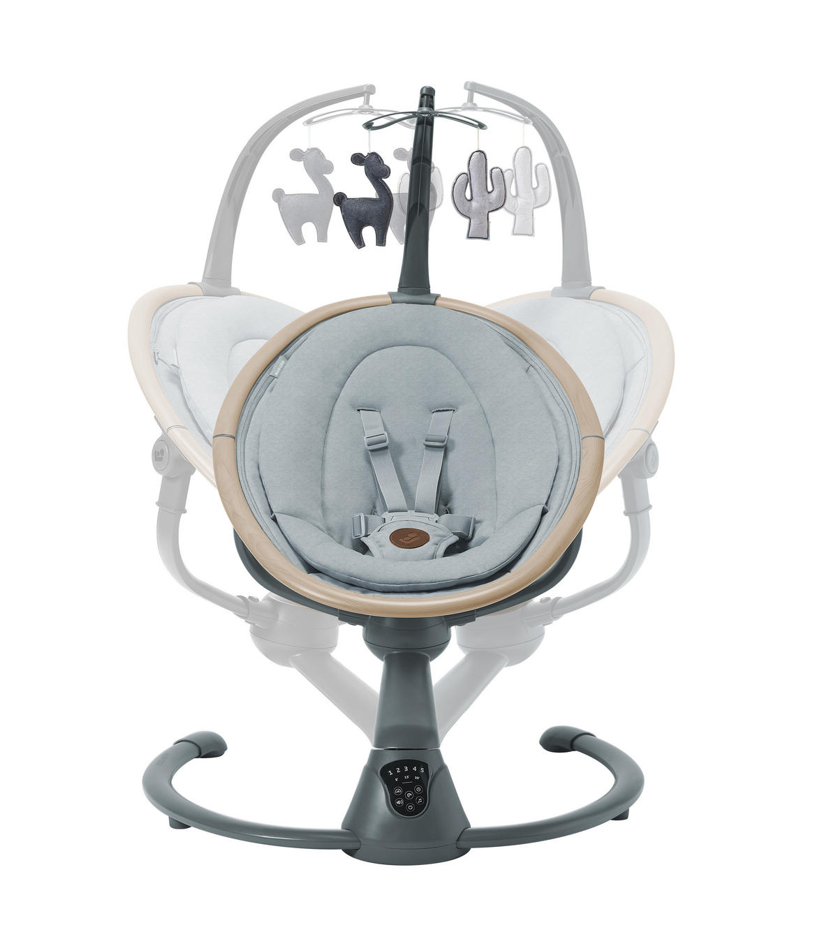 NJIHALICA  Cassia  - siva/crna, Osnovno, tekstil/metal (65/87,5/74cm) - Maxi-Cosi