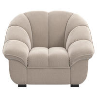 SESSEL in Chenille Naturfarben  - Schwarz/Naturfarben, KONVENTIONELL, Kunststoff/Textil (110/88/104cm) - Welnova