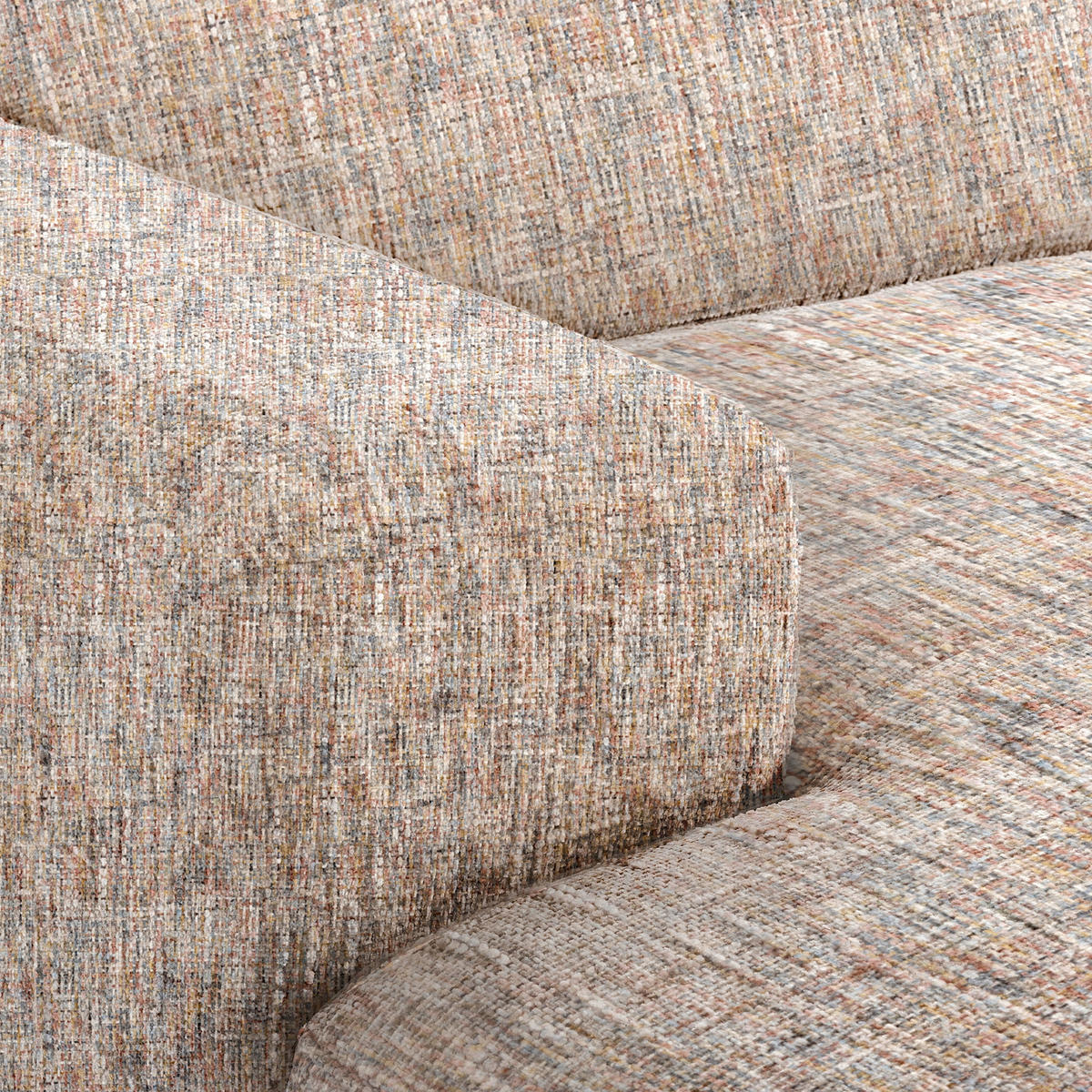 ECKSOFA PORTLAND in Struktur Blau, Gelb, Rot, Weiß Kopfteilverstellung  187/295 cm  - Blau/Gelb, Design, Holz/Textil (187/295cm) - Livetastic
