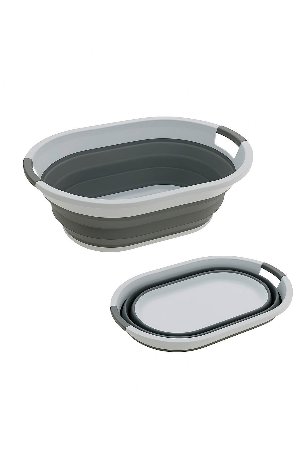 SKLOPIVA KUTIJA  53/38/23,5 cm    - siva/bela, Osnovno, plastika (53/38/23,5cm)