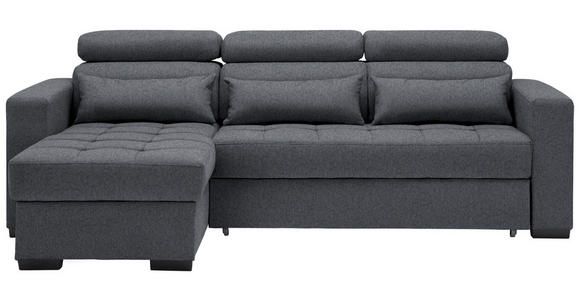 ECKSOFA  in Webstoff Graphitfarben  179/240 cm  - Schwarz/Graphitfarben, Design, Kunststoff/Textil (179/240cm) - Carryhome