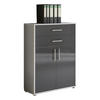 AKTENSCHRANK 84,5/114/33 cm  - Anthrazit Hochglanz/Grau, MODERN, Holzwerkstoff (84,5/114/33cm) - MID.YOU