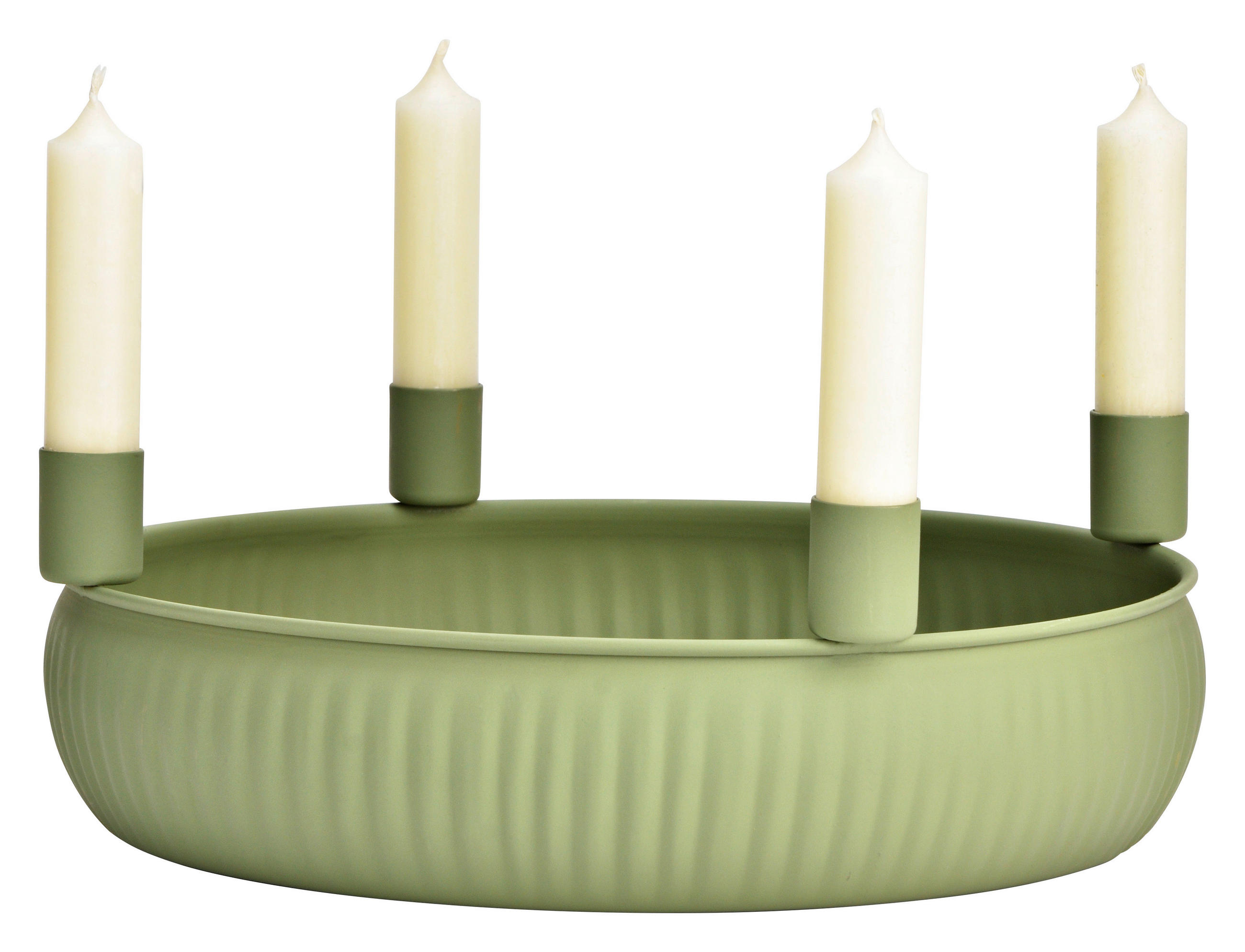 ADVENTSKRANZ  - Grün, Basics, Metall (28,0/10,0/28,0cm)