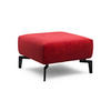 HOCKER Samt Rot  - Rot/Schwarz, Design, Textil/Metall (70/70/46cm) - SENSOO