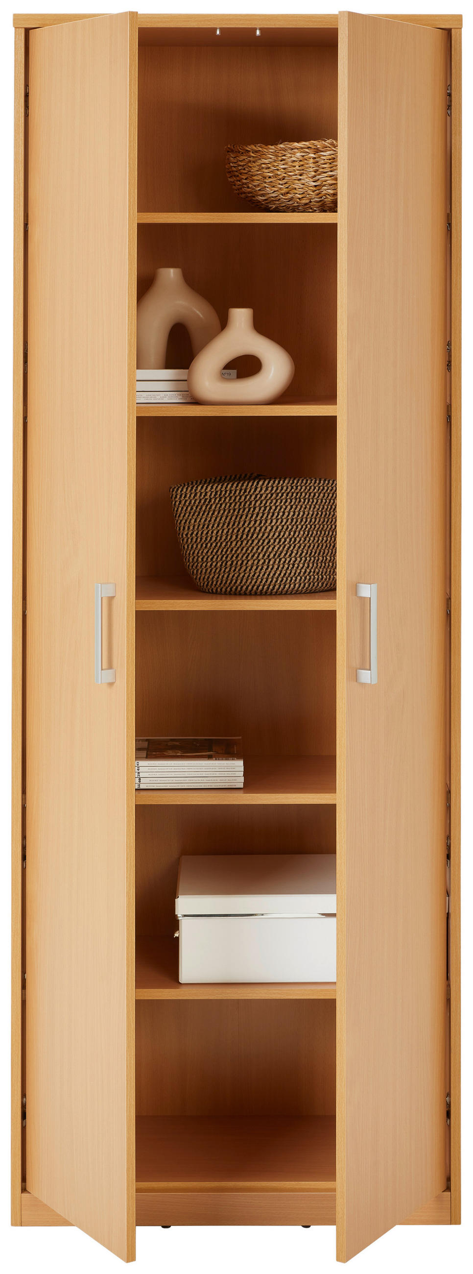 MEHRZWECKSCHRANK 72/194/36 cm  in Buchefarben  - Silberfarben/Buchefarben, Basics, Holzwerkstoff/Kunststoff (72/194/36cm) - Xora