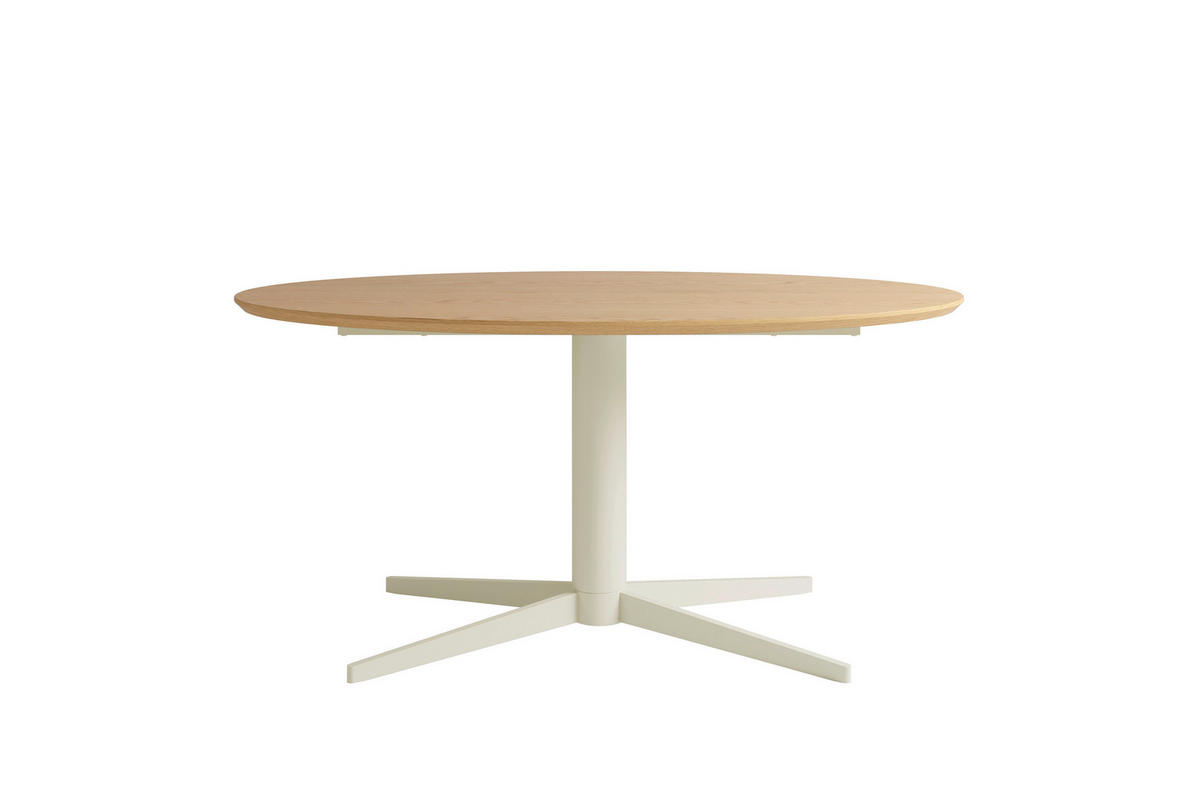 ESSTISCH 160/90/76 cm Echtholz  Metall, Holzwerkstoff in verschiedenen Größen erhältlich oval Eichefarben  - Eichefarben/Schwarz, MODERN, Holzwerkstoff/Metall (160/90/76cm) - Schöner Wohnen