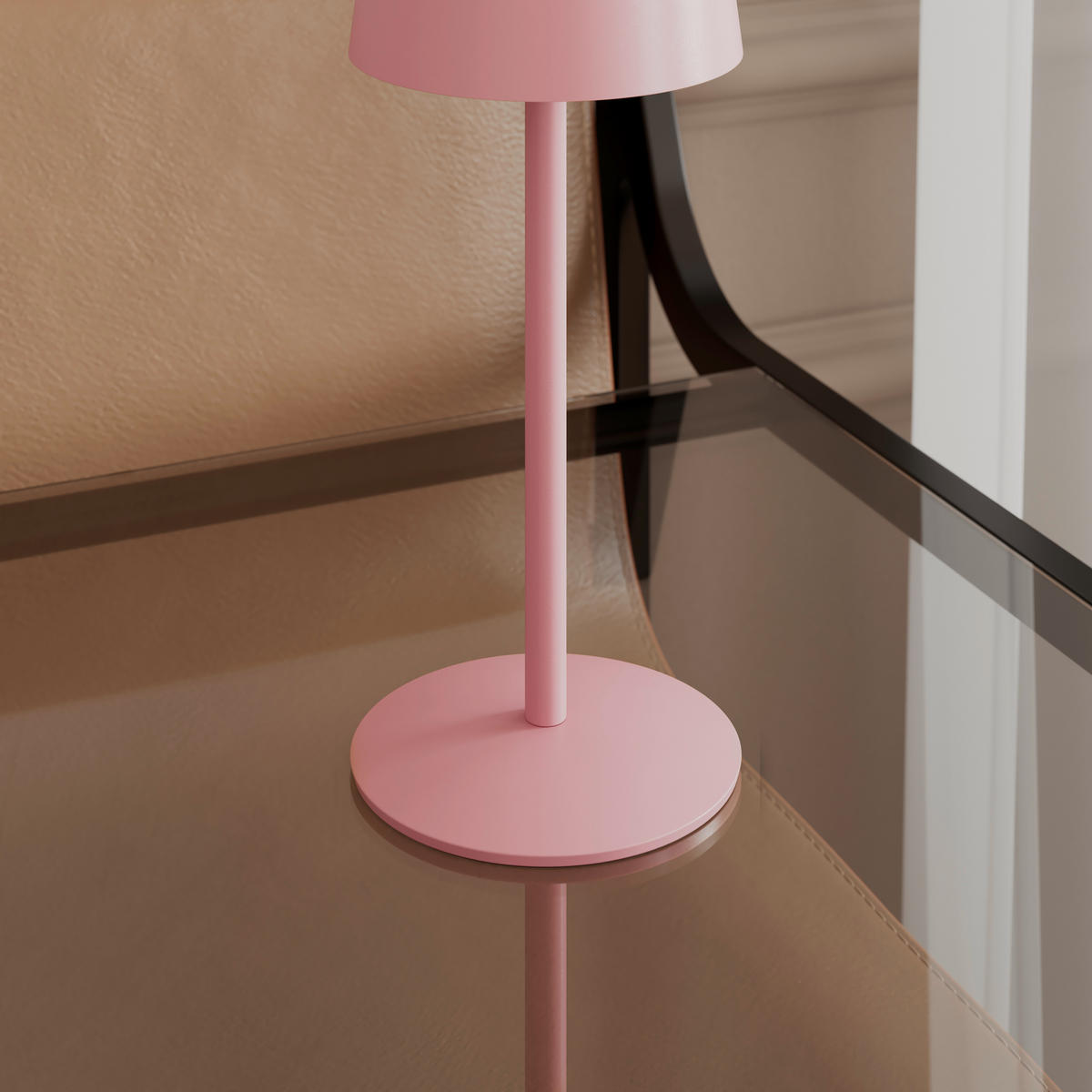 STOLNA PUNJIVA SVJETILJKA  - ružičasta, Basics, metal (9/22cm) - Novel