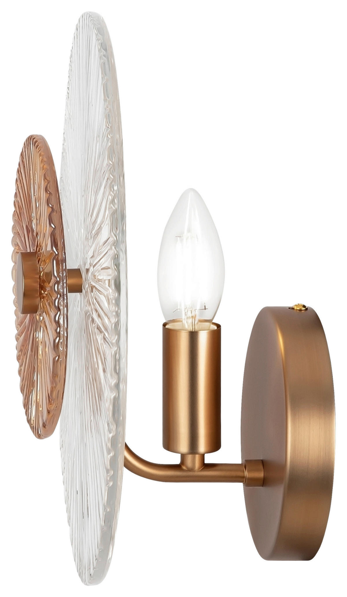 WANDLEUCHTE - Goldfarben, Basics, Glas/Metall (15,3/28/28cm) - MAYTONI