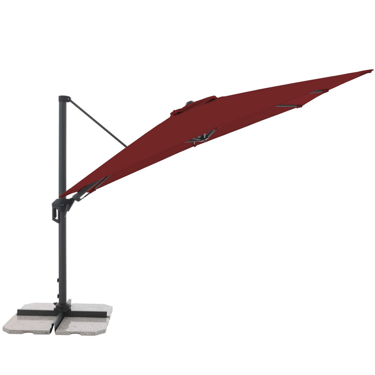 AMPELSCHIRM Bordeaux  - Bordeaux/Schwarz, Basics, Textil/Metall (310/210cm) - Doppler