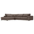 ECKSOFA in Cord Braun  - Schwarz/Braun, KONVENTIONELL, Kunststoff/Textil (250/314cm) - Carryhome