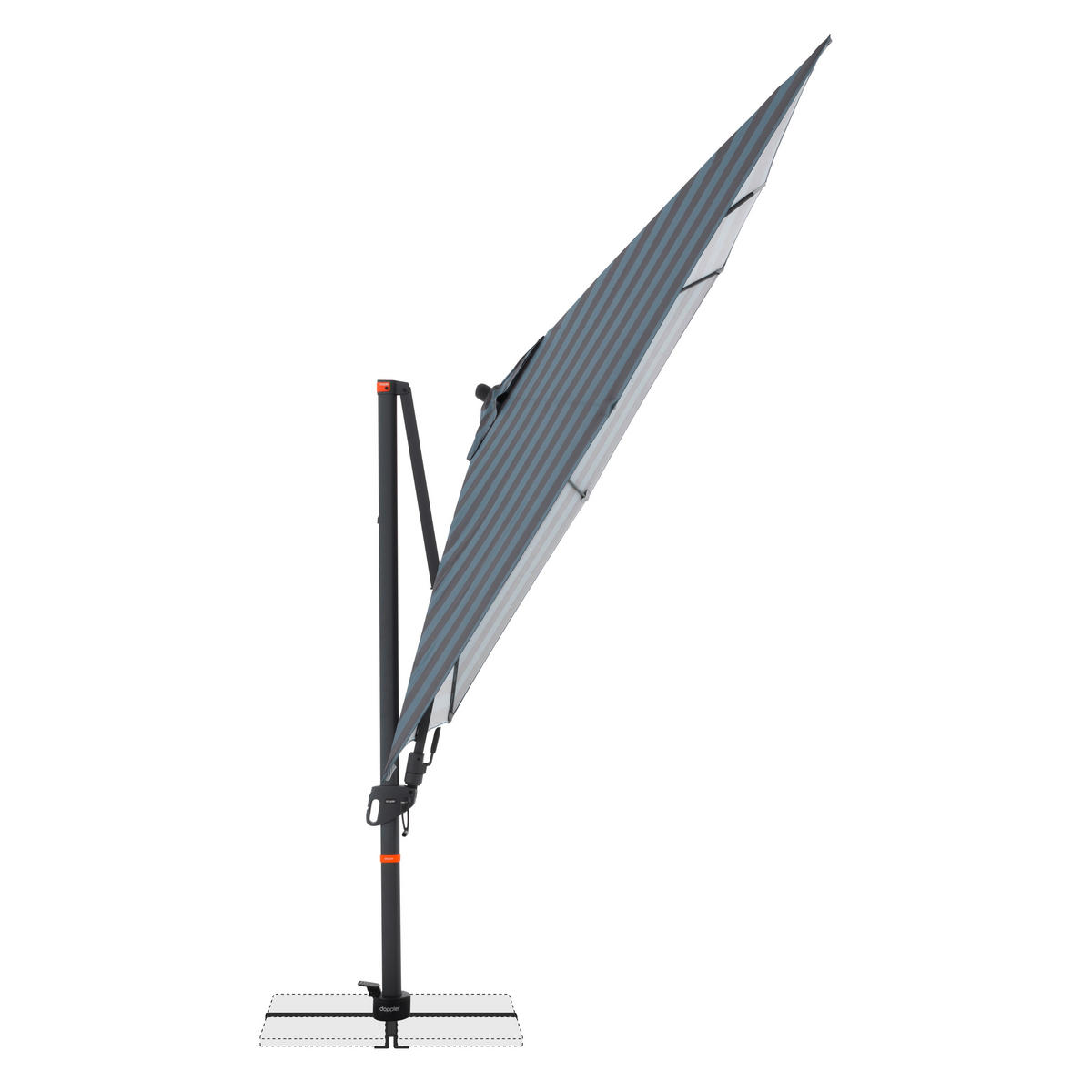 AMPELSCHIRM 280x280 cm Anthrazit  - Anthrazit/Grau, Basics, Textil/Metall (280/280cm) - Doppler