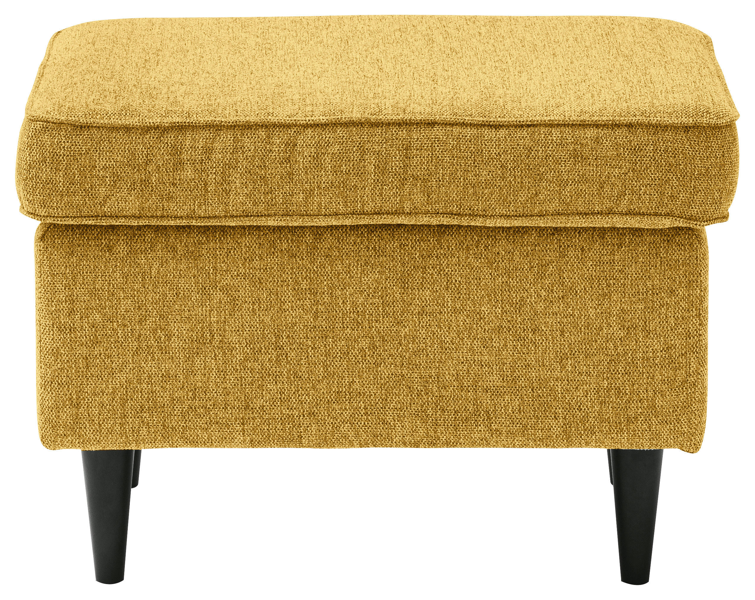 HOCKER Webstoff Gelb  - Gelb/Schwarz, Basics, Textil (63/43/42cm) - MID.YOU