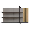 WANDBOARD  133/75/28 cm  - Eiche Bianco/Greige, Design, Holz/Holzwerkstoff (133/75/28cm) - Moderano