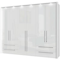 ORMAR SA KLASIČNIM VRATIMA bela, bela visoki sjaj  277/226/60 cm  - bela visoki sjaj/bela, Dizajnerski, pločasti materijal/plastika (277/226/60cm)