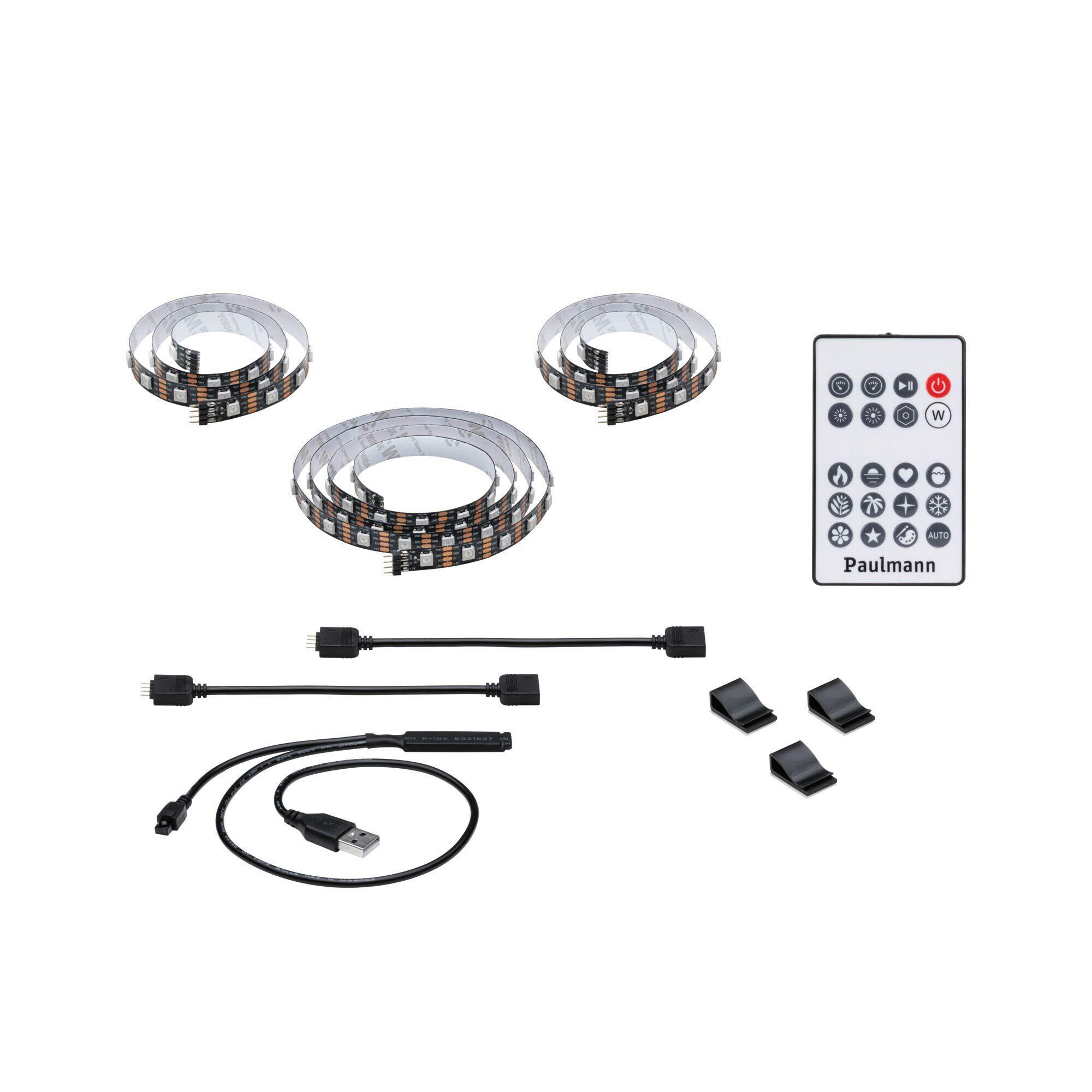 Paulmann Led-Strip Entertain Schwarz 1.0x0.2x200 cm