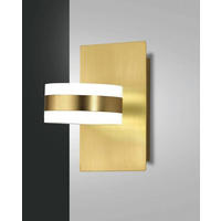 LED-WANDLEUCHTE Dunk 10/17,50/17 cm   - Messingfarben, Basics, Kunststoff/Metall (10/17,50/17cm) - Fabas Luce