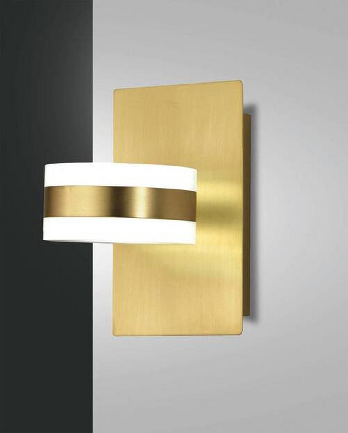 LED-WANDLEUCHTE Dunk 10/17,50/17 cm   - Messingfarben, Basics, Kunststoff/Metall (10/17,50/17cm) - Fabas Luce