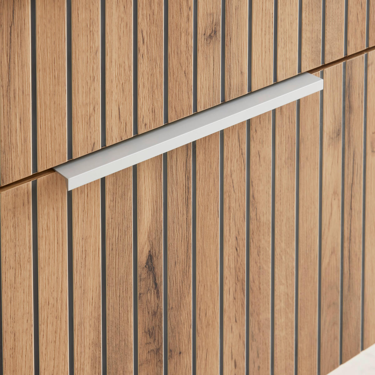 Waschtischkombi Jakarta  - Eiche Wotan/Schwarz, MODERN, Keramik/Holzwerkstoff (80/41/47cm) - Held