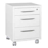 ROLLCONTAINER Weiß Hochglanz  - Weiß Hochglanz/Anthrazit, Design, Holzwerkstoff/Kunststoff (48/63/45cm) - Carryhome