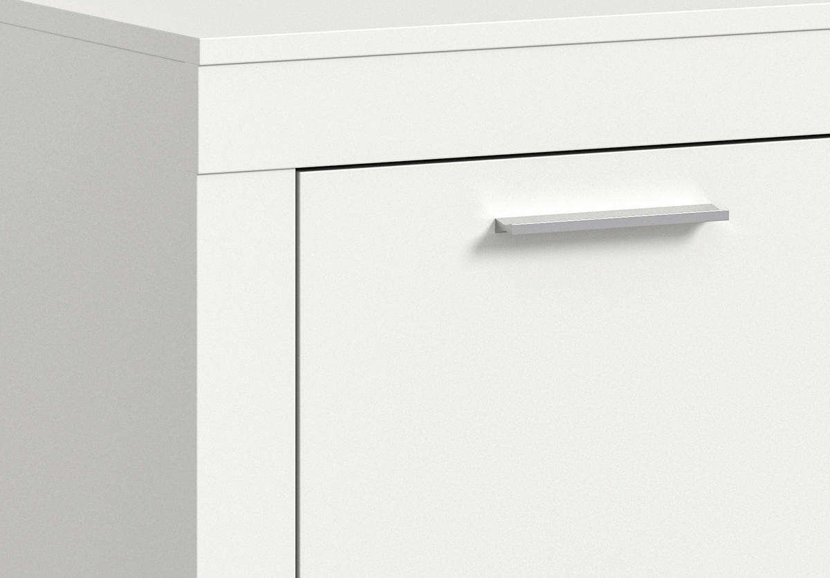 SIDEBOARD 125/80/35 cm  in Weiss  - noir/blanc, Design, matière synthétique/matériau de bois (125/80/35cm) - MID.YOU