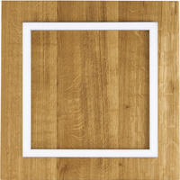 LED-DECKENLEUCHTE 46/46/8 cm   - Eichefarben/Silberfarben, Natur, Holz/Metall (46/46/8cm) - Herzblut
