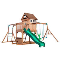 SPIELTURM MONTPELIER 490/470/290 cm  - Braun/Grün, Konventionell, Holz (490/470/290cm)
