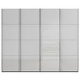 SCHWEBETÜRENSCHRANK 271/223/68 cm 4-türig Graphitfarben, Grau  - Chromfarben/Graphitfarben, Design, Glas/Holzwerkstoff (271/223/68cm) - Novel