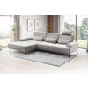 ECKSOFA in Flachgewebe Beige  - Beige/Schwarz, Design, Textil/Metall (178/305cm) - Livetastic