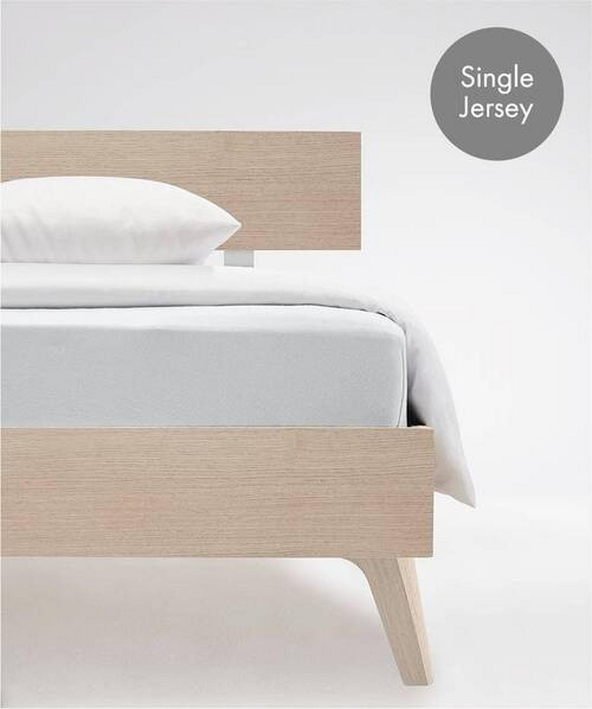 SPANNBETTTUCH Jenny C Single-Jersey  - Silberfarben, Basics, Textil (100/200cm) - Fleuresse
