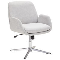 STOLICA SA RUKONASLONOM  svetlosiva  metal, tekstil  - boja nerđajućeg čelika/svetlosiva, Konvencionalno, metal/tekstil (60/77-84/66cm) - Novel