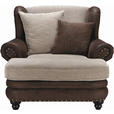 XXL-SESSEL - Beige/Braun, ROMANTIK / LANDHAUS (125/100/140cm) - Landscape