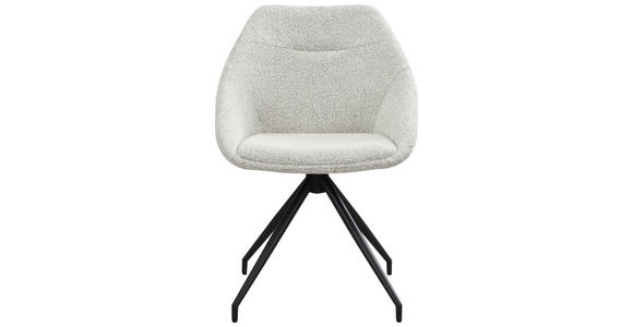 STUHL - Creme/Schwarz, Trend, Textil/Metall (56/79/60cm) - Xora