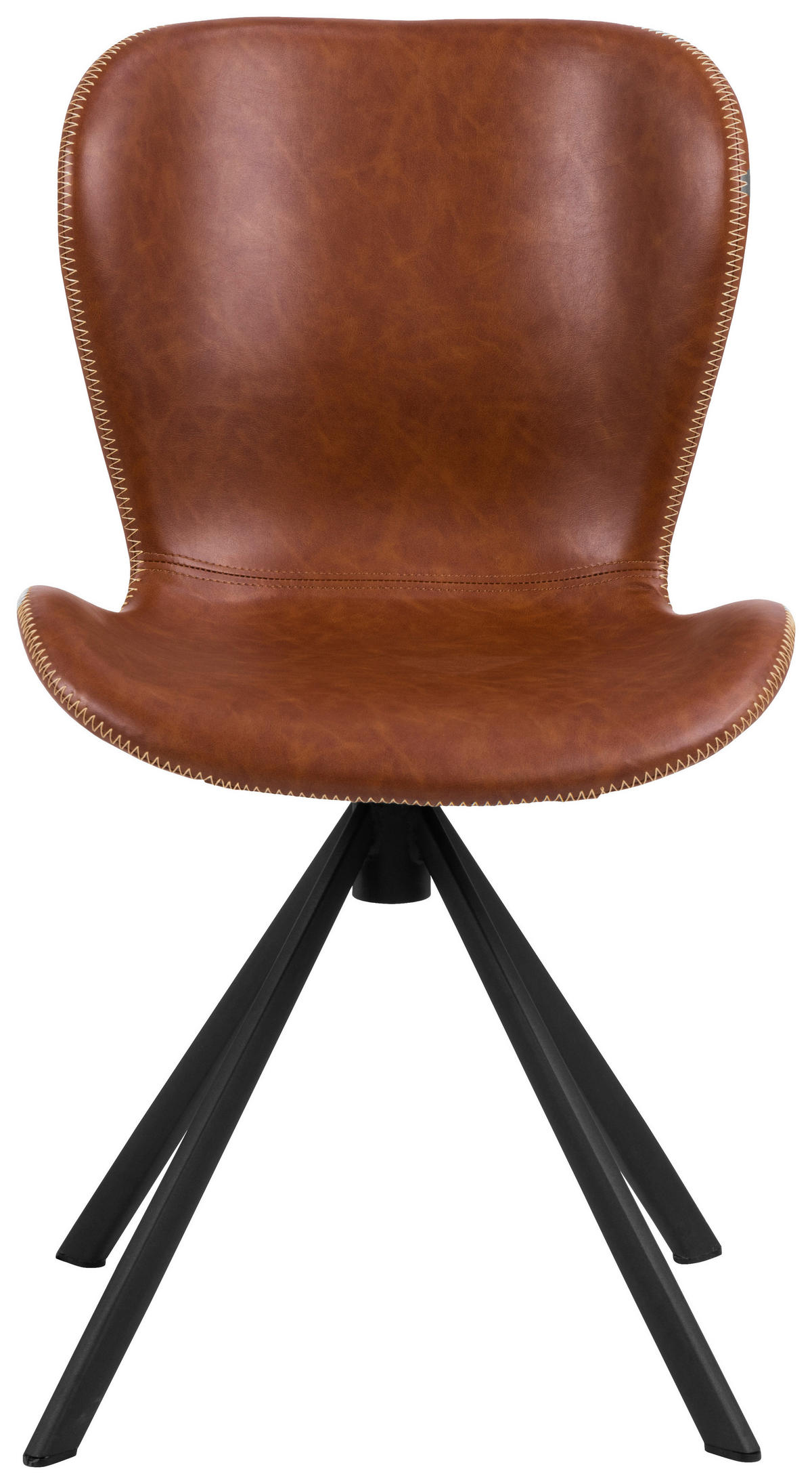 STOL läderimitation  - brun/svart, Design, metall/plast (46,5/81/53cm) - MID.YOU
