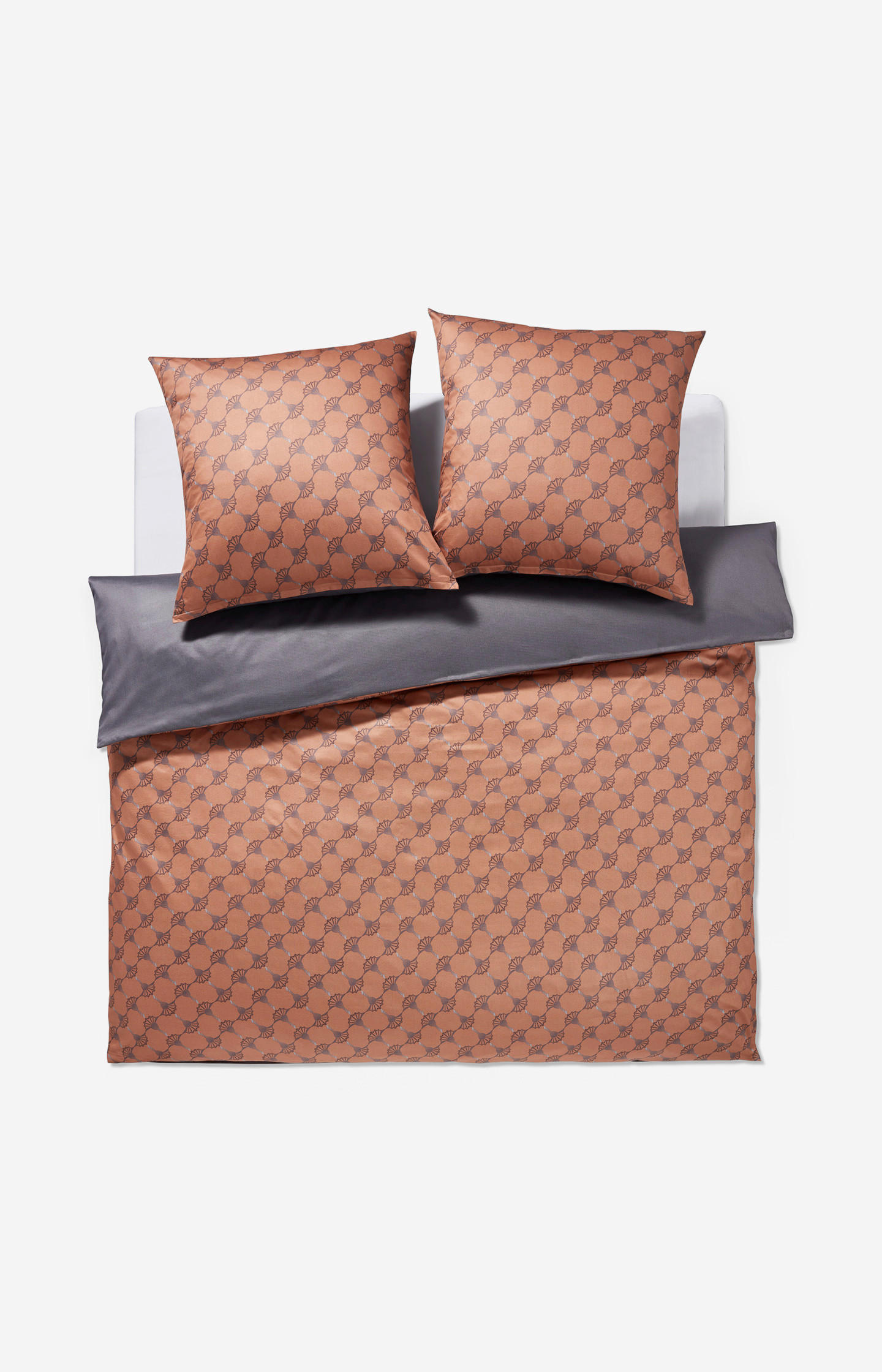 WENDEBETTWÄSCHE Makosatin 200/200 cm  - Braun/Kupferfarben, Design, Textil (200/200cm) - Joop!