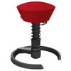 BÜROHOCKER   Rot, Schwarz  - Rot/Schwarz, Basics, Textil/Metall (55/45,66/55cm) - Aeris