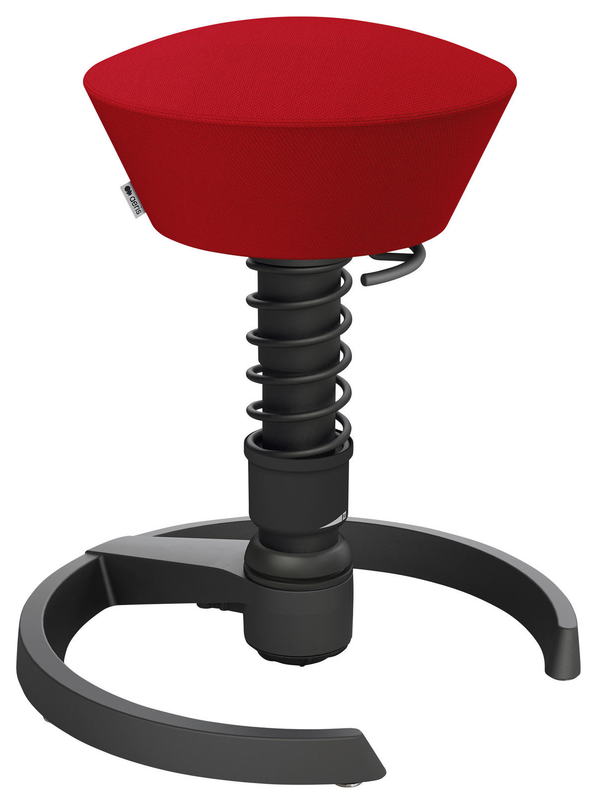 BÜROHOCKER Wollmischung Rot, Schwarz  - Rot/Schwarz, Basics, Textil/Metall (55/45,66/55cm) - Aeris